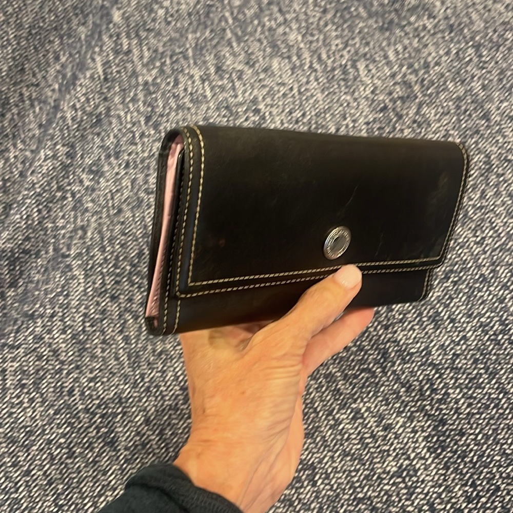 Coach Black Ladies Leather Wallet with Pink Trim EUC - Picture 11 of 12